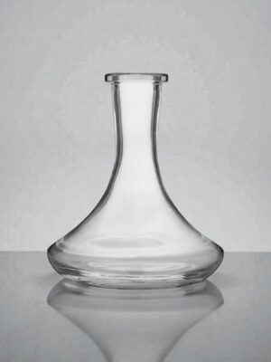 Traditional Clear Glass Hookah Base 11 Inch Wide Stable Base