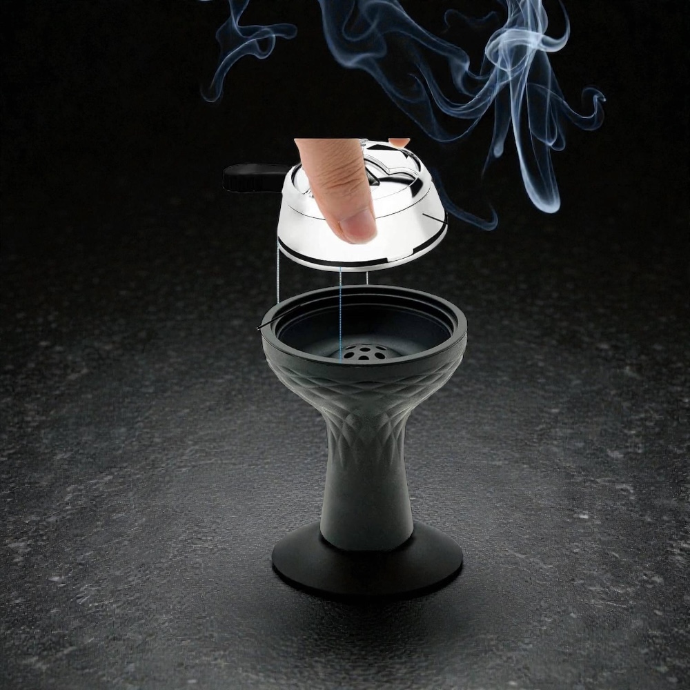 Silicone chillum with heat management system for hookah