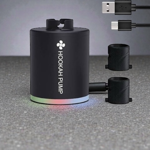 Hookah air pump starter for fast coal ignition and airflow boosting