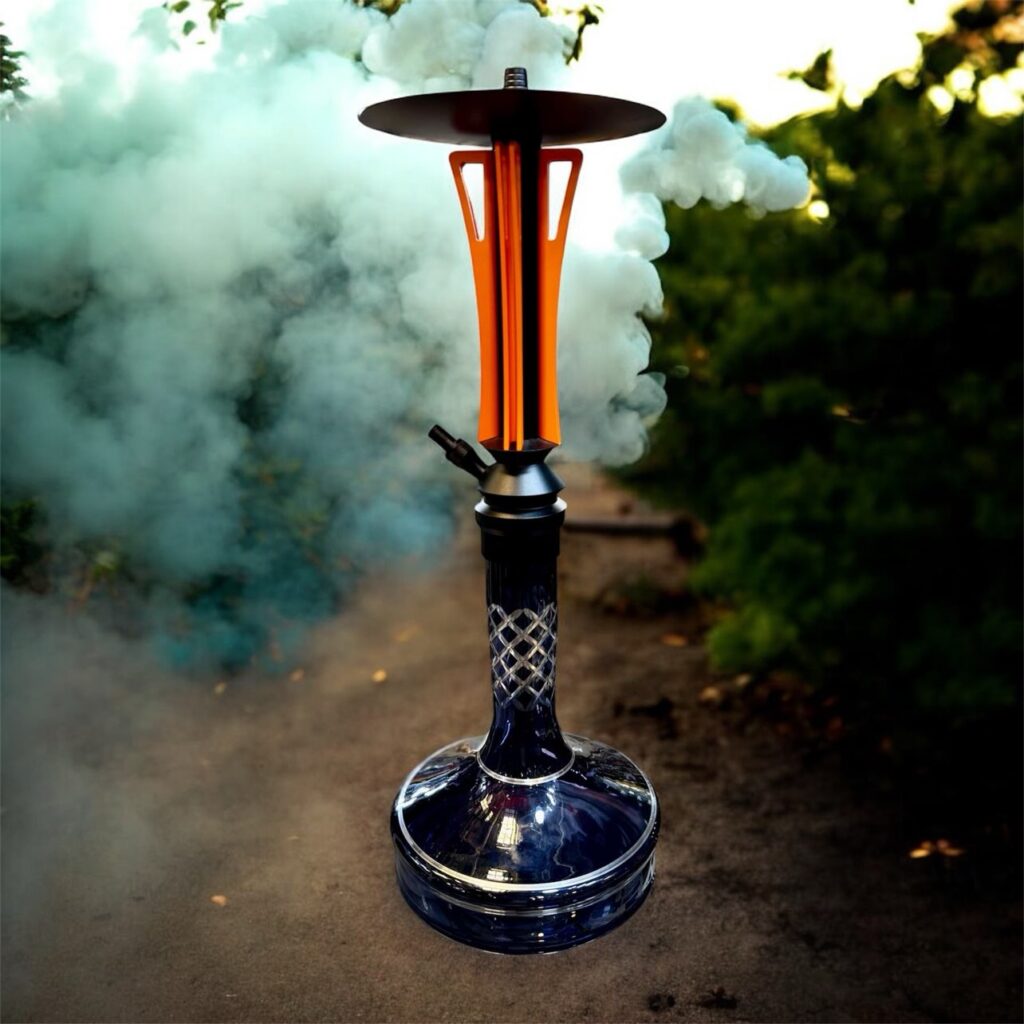 Russian Extra-Large Hookah – 4 curved back puff design with 360° spraying back puff