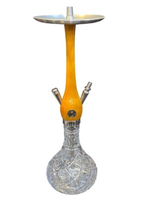 Wookah hookah amber wooden shaft with Mastercut crystal base