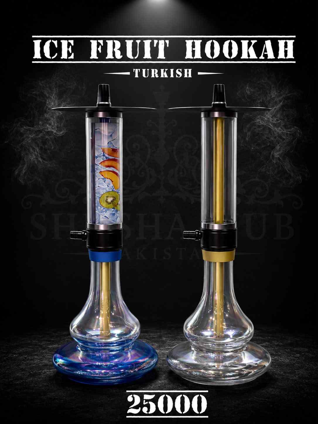 Ice Fruit Hookah with transparent ice chamber