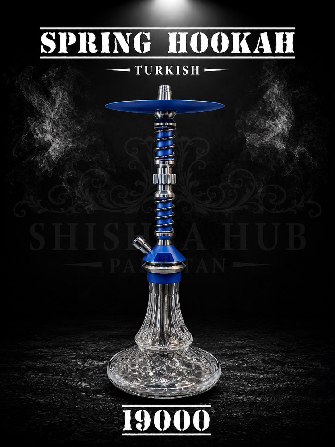 Spring Hookah with spiral spring stem