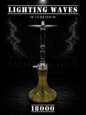 Lighting Wave Hookah with wave-inspired stem and lightning design