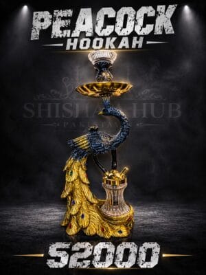 Luxury Peacock Hookah with LED Light and Peacock Bowl