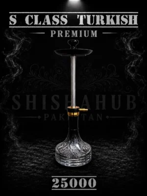 Premium S Class Hookah black gold large classic hookah