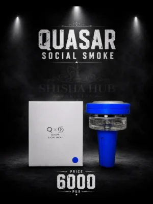 Quasar RAAS X Social Smoke Blue thermal hookah bowl