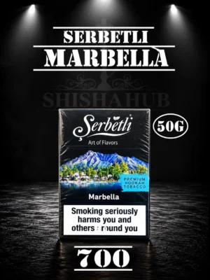 Serbetli Marbella 50g hookah flavour packaging